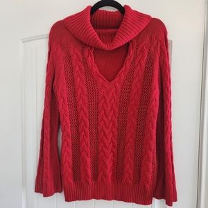 Soho New York & Company Red Turtle Neck Sweater Size Medium 💖